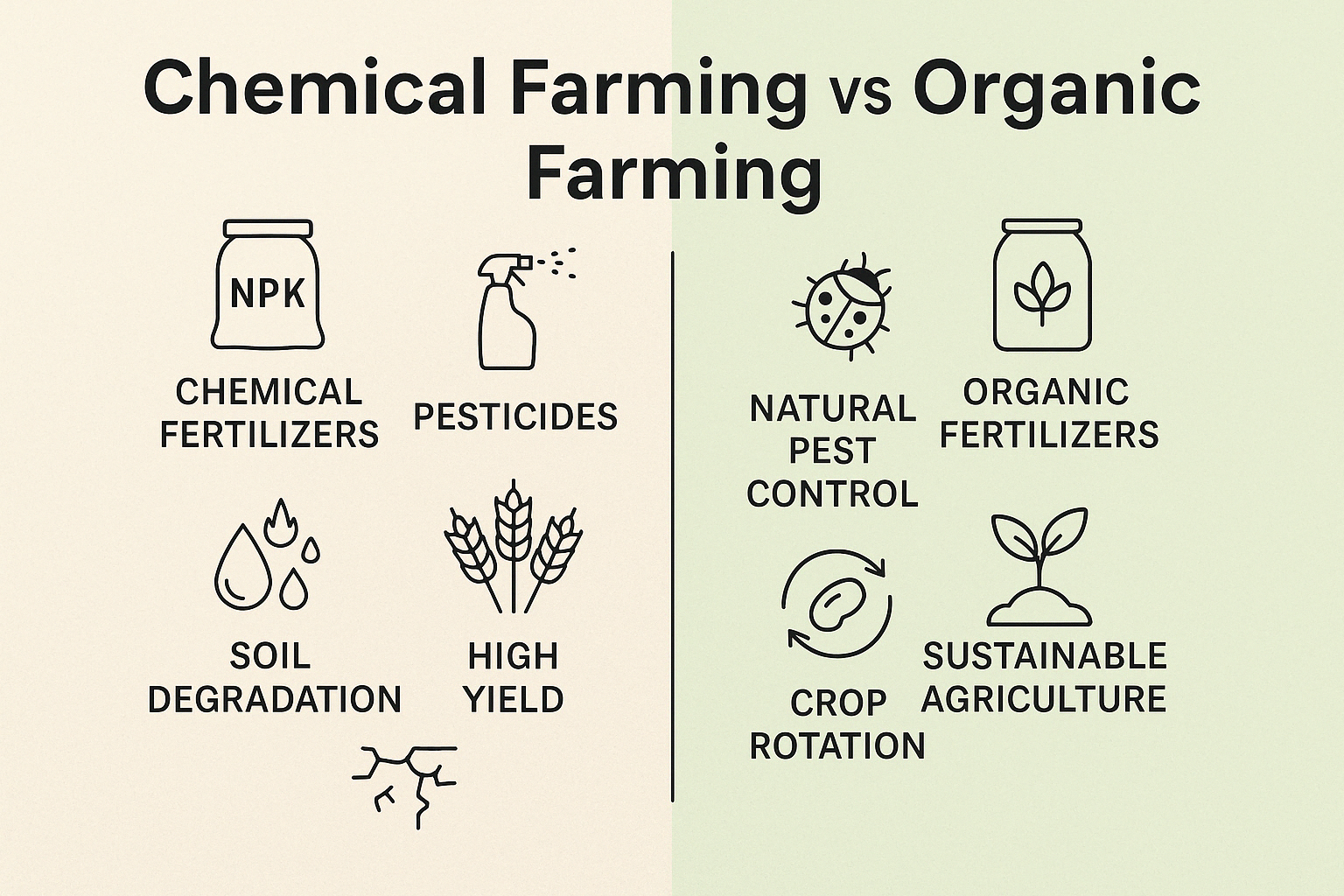 Chemical Farming vs Organic Farming