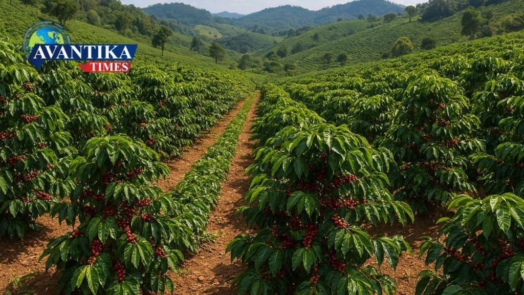 Coffee plantations in winter